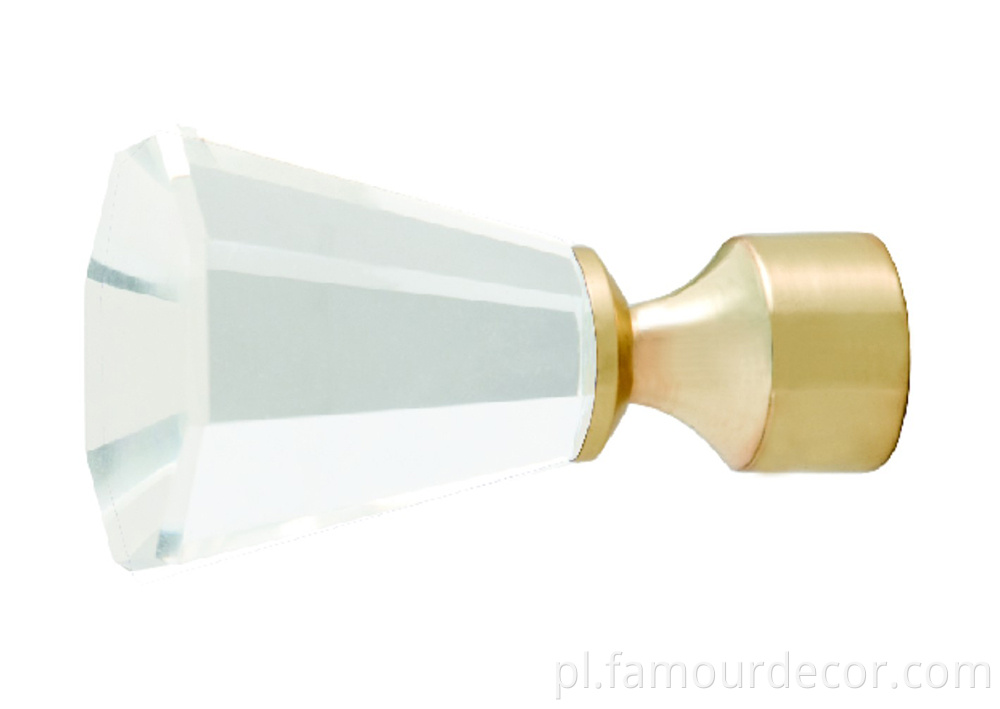 Home Curtain Rod Cut Glass Head Wholesale